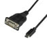 Фото #1 товара StarTech.com USB C to Serial Adapter Cable 16" (40cm) - USB Type C to RS232 (DB9) Converter Cable - USB-C Serial Cable for PLCs - Scanners - Printers - Male/Male - Windows/Mac/Linux - Black - 0.4 m - USB C - DB-9 - Male - Male