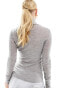 Фото #6 товара & Other Stories fine knit roll neck long sleeve jumper in grey