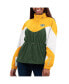 ფოტო #1 პროდუქტის Women's Green, Gold Green Bay Packers Tie Breaker Lightweight Quarter-Zip Jacket