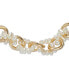 Gold-Tone Imitation Pearl Twisted Slider Bracelet