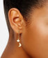 ფოტო #2 პროდუქტის Polished Star & Moon Chain Drop Earrings in 10k Gold