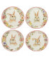 Easter Garden 8.5" Assorted Dessert Plates, Set of 4