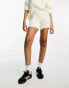 ASOS DESIGN textured knit shorts co ord in cream