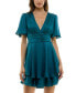 ფოტო #1 პროდუქტის Juniors' Flutter-Sleeve Layered-Hem Dress