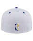 Men's White/Royal Golden State Warriors Throwback 2Tone 59FIFTY Fitted Hat Белый, 7 1/2 - фото #2