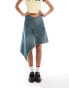 Фото #4 товара Basic Pleasure Mode asymmetric awkward length skirt in denim