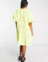 Фото #5 товара YAS ruched puff sleeve mini dress in yellow - YELLOW