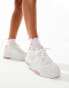 Tommy Jeans Brooklyn flatform trainers in white and pink