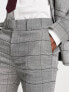 Фото #7 товара Topman skinny check wedding suit trousers in black and white