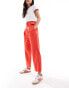 Фото #1 товара ASOS DESIGN tailored belted trouser with linen in red