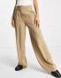 Фото #1 товара Selected Femme tailored wide leg trousers in tan