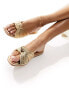 Фото #1 товара RAID Faraah knot flat sandals in gold