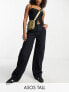 Фото #1 товара ASOS DESIGN Tall oversized cargo trouser with multi pocket in black