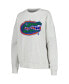 Фото #4 товара Women's Ash Florida Gators Team Effort Pullover Sweatshirt and Shorts Sleep Set