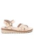 Women's Flat Sandals With Silver Studs By Beige