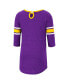 Girls Toddler Heathered Purple Distressed LSU Tigers Poppin Sleeve Stripe Dress