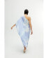 ფოტო #4 პროდუქტის Women's One-Shoulder Cape Midi-Dress