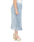 ფოტო #3 პროდუქტის Plus Size Petal-Print Pleated Midi Skirt