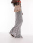 Фото #4 товара Topshop Tall wide leg knit beach trouser in monochrome