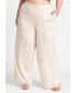 ფოტო #2 პროდუქტის Plus Size Metallic Stripe Wide Leg Pant