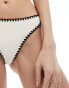 Фото #8 товара Stradivarius bikini bottom with contrast stitch in ecru