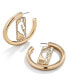 ფოტო #1 პროდუქტის Women's NBA Gold Logo Hoop Earrings