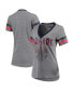 ფოტო #3 პროდუქტის Women's Gray and Red Washington Wizards Walk Off Crystal Applique Logo V-Neck T-shirt