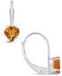 ფოტო #2 პროდუქტის Gemstone Leverback Earrings in 10K White Gold