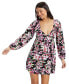 ფოტო #4 პროდუქტის Juniors' Sweetest Shores Floral-Print Mini Dress