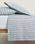 Duvet cover with narrow stripes