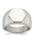 ფოტო #1 პროდუქტის Stainless Steel Polished Signet Ring