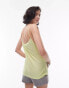 Topshop sheer rib cami in lime