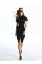 LCW Vision Polo Yaka Düz Kısa Kollu Kadın Bodycon Elbise