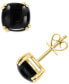 ფოტო #1 პროდუქტის EFFY® Onyx Stud Earrings in 14k Gold
