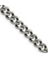 Stainless Steel Oxidized7.5mm Curb Chain Necklace