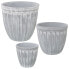 Set of Planters Alexandra House Living Grey Ceramic (3 Pieces)