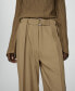 ფოტო #4 პროდუქტის Women's Belt Straight-Fit Pants