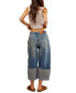 ფოტო #2 პროდუქტის Women's Olsen High-Rise Cotton Cuffed Barrel Jeans