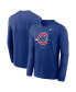 Men's Royal Chicago Cubs Over Arch Performance Long Sleeve T-shirt