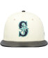 Men's Cream Seattle Mariners Game Night Leather Visor 59FIFTY Fitted Hat