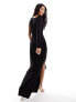 Фото #5 товара ASOS DESIGN one sleeve cut out maxi dress in black