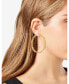 ფოტო #2 პროდუქტის Gold-Tone Modern Hoop Earrings