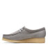 Фото #9 товара Clarks Wallabee 26169921 Womens Gray Leather Oxfords & Lace Ups Casual Shoes