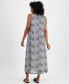 Фото #2 товара Women's Printed Tassel-Trim Maxi Dress, Created for Macy's