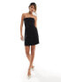 Фото #1 товара ASOS DESIGN bandeau tux mini dress with button detail in black