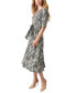 ფოტო #6 პროდუქტის Petite Printed Fit & Flare Belted Dress