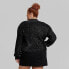 Фото #2 товара Women's Mock Turtleneck Fuzzy Boxy Pullover Sweater - Wild Fable Black Lurex XXL
