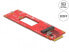 Фото #7 товара Шнур PCI-E 4.0 Delock 63797, красный, длина 31 мм, ширина 111 мм