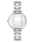 Фото #2 товара Women's Quartz Silver-Tone Alloy Link Bracelet Watch, 34mm