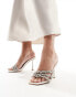 Фото #2 товара Simmi London Messina embellished strappy heeled mule sandal in ivory